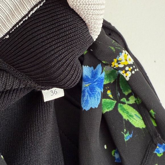 Sandro • Clemence Ruffle with Silk Scarf Collar Knit Dress in Black - Picture 12 of 14